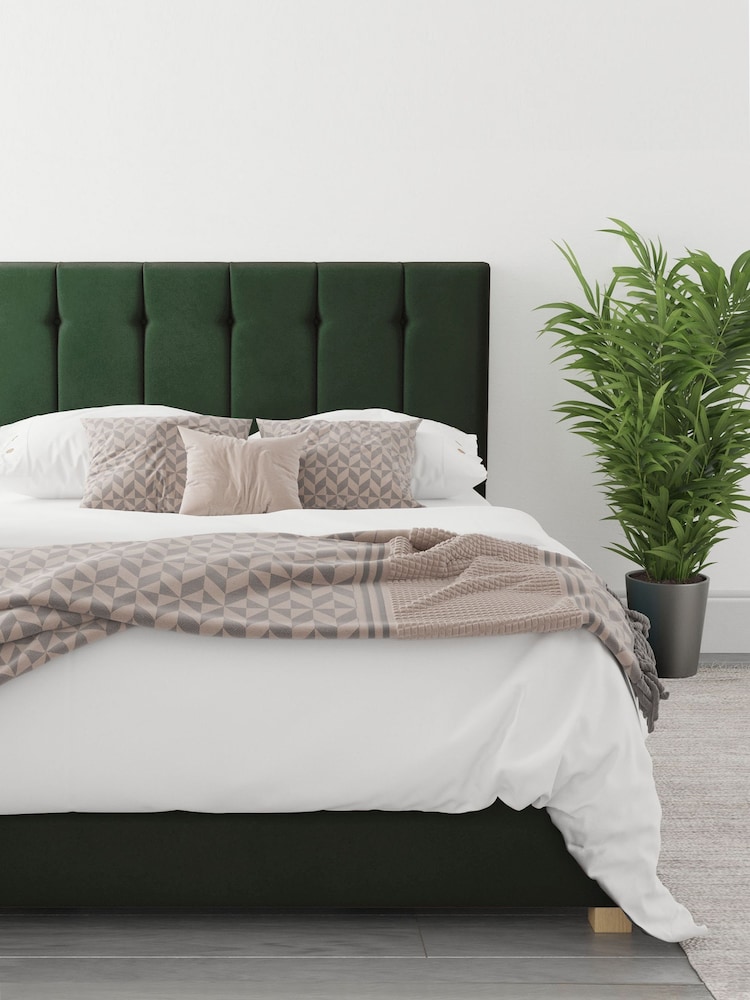 Aspire Furniture Green Hepburn End Lift Ottoman Storage Bed - Image 1 of 6