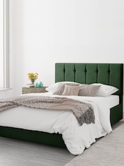 Aspire Furniture Green Hepburn End Lift Ottoman Storage Bed - Image 3 of 6