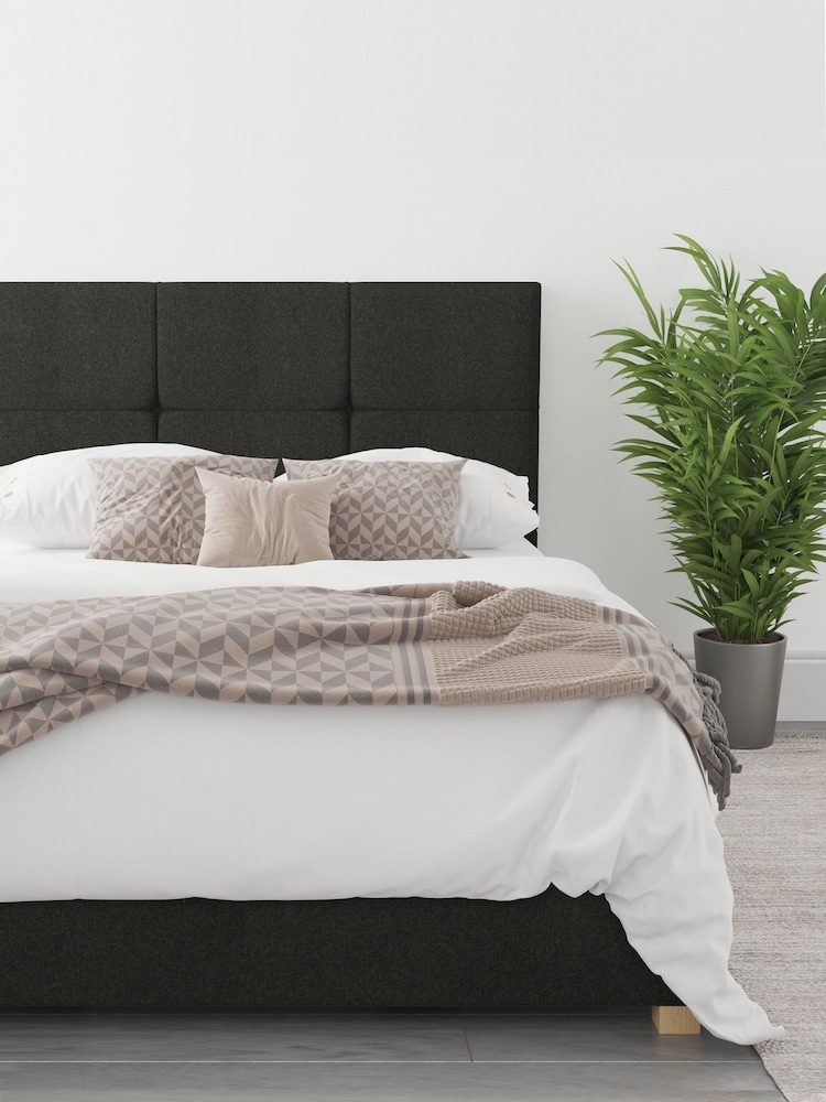 Aspire Furniture Charcoal Grey Caine End Lift Ottoman Storage Bed - Image 1 of 5