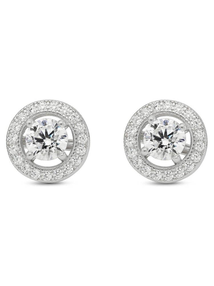 Beaverbrooks Sterling Silver Cubic Zirconia Stud Earrings - Image 1 of 4