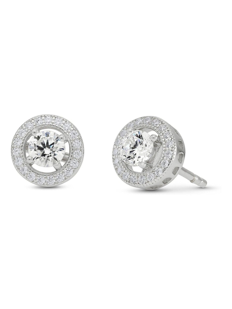 Beaverbrooks Sterling Silver Cubic Zirconia Stud Earrings - Image 2 of 4