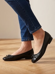 Jones Bootmaker Black-Black Olivie Leather Pumps - Image 1 of 6