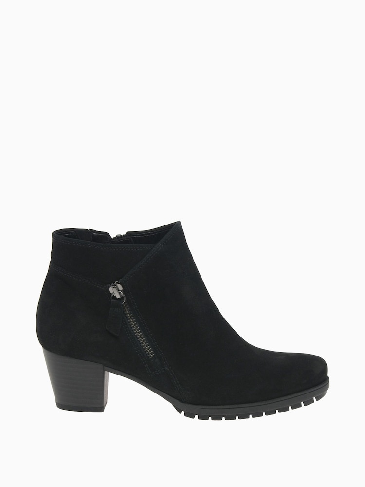 Gabor Olivetti Black Nubuck Oil Ankle Boots - Image 1 of 5