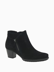 Gabor Olivetti Black Nubuck Oil Ankle Boots - Image 3 of 5