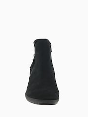 Gabor Olivetti Black Nubuck Oil Ankle Boots - Image 4 of 5