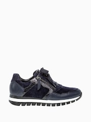 Gabor Blue Willett Marine Suede Trainers - Image 1 of 5