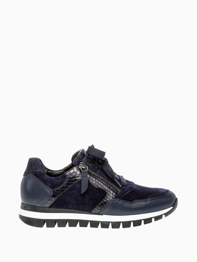 Gabor Blue Willett Marine Suede Trainers - Image 1 of 5
