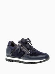 Gabor Blue Willett Marine Suede Trainers - Image 3 of 5