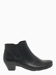 Gabor Heritage Black Leather Ankle Boots - Image 1 of 5