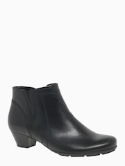 Gabor Heritage Black Leather Ankle Boots - Image 3 of 5