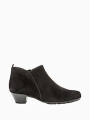 Gabor Trudy Black Suede Ankle Boots - Image 1 of 5