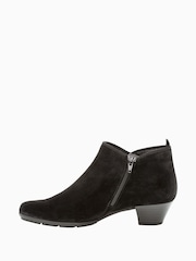 Gabor Trudy Black Suede Ankle Boots - Image 2 of 5
