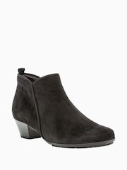 Gabor Trudy Black Suede Ankle Boots - Image 3 of 5