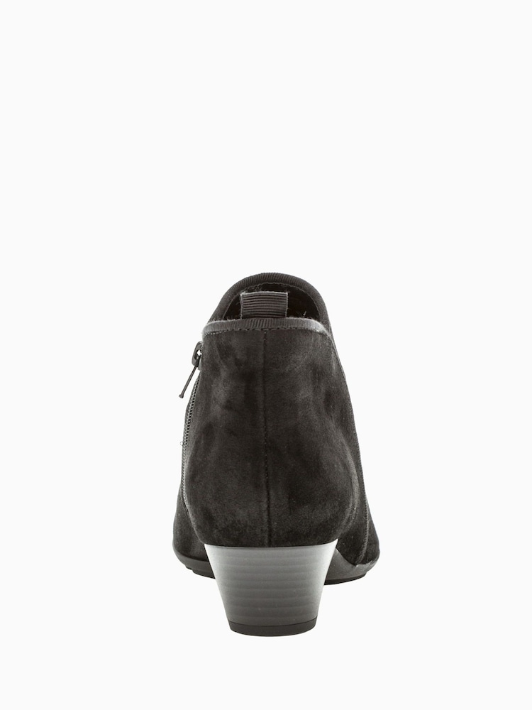 Gabor Trudy Black Suede Ankle Boots - Image 5 of 5