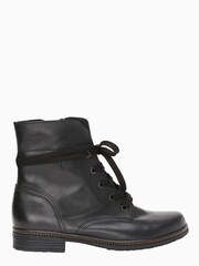 Gabor Nerissa Black Leather Ankle Boots - Image 1 of 5