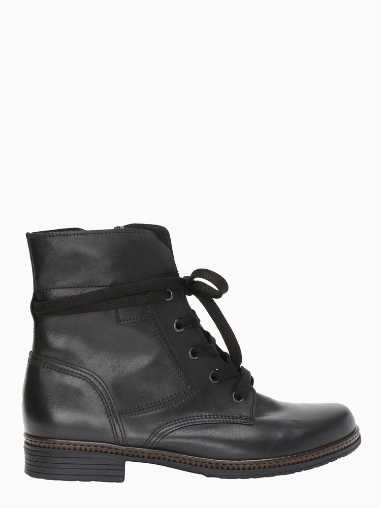 Gabor Nerissa Black Leather Ankle Boots - Image 1 of 5