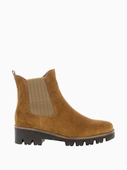 Gabor Brown Newport Cognac Suede Chelsea Boots - Image 1 of 5