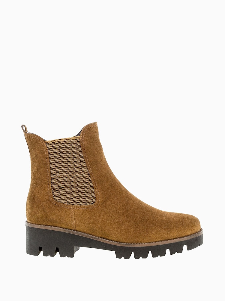 Gabor Brown Newport Cognac Suede Chelsea Boots - Image 1 of 5