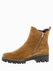 Gabor Brown Newport Cognac Suede Chelsea Boots - Image 2 of 5