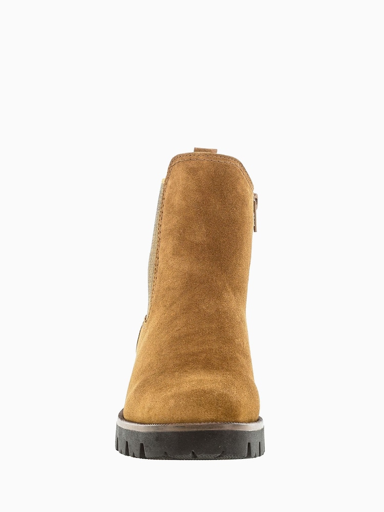 Gabor Brown Newport Cognac Suede Chelsea Boots - Image 5 of 5