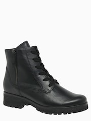 Gabor Black Zane Leather Ankle Boots - Image 2 of 6