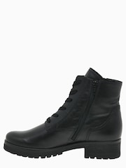 Gabor Black Zane Leather Ankle Boots - Image 3 of 6