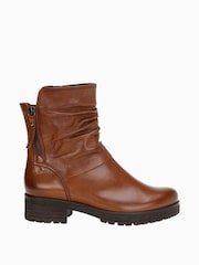 Gabor Brown Zola Cognac Leather Ankle Boots - Image 1 of 1