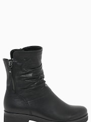 Gabor Zola Black Leather Ankle Boots - Image 1 of 5