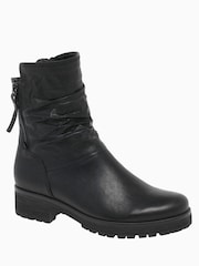 Gabor Zola Black Leather Ankle Boots - Image 2 of 5