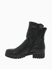 Gabor Zola Black Leather Ankle Boots - Image 3 of 5