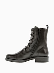 Gabor Black Lady Military Ankle Boots - Image 2 of 5