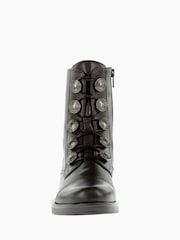 Gabor Black Lady Military Ankle Boots - Image 4 of 5