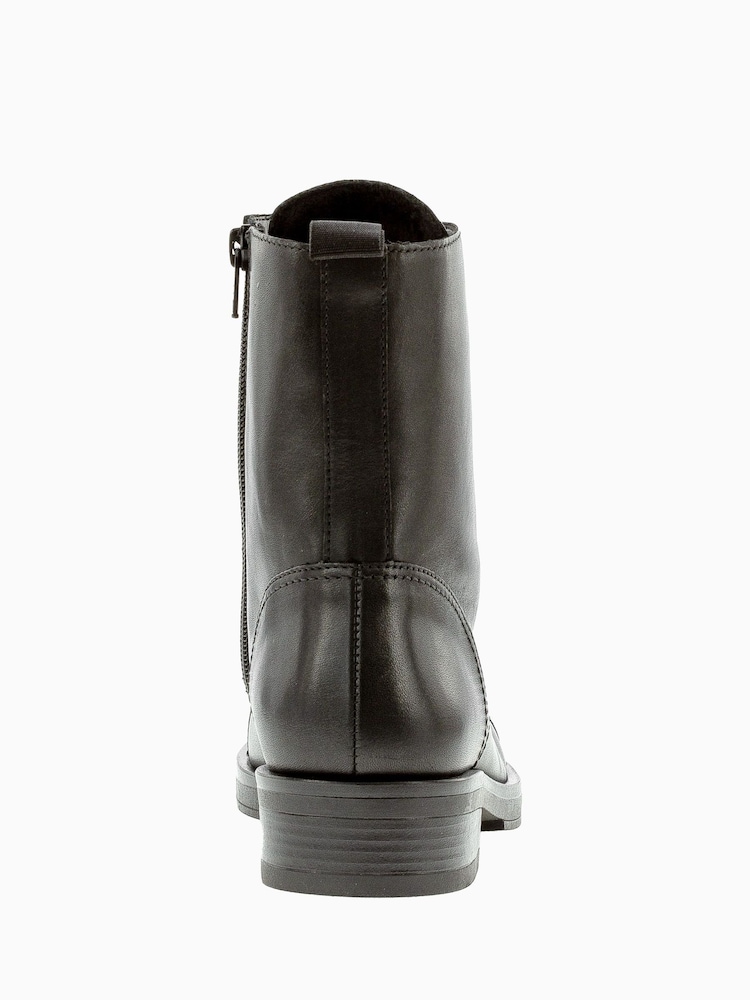 Gabor Black Lady Military Ankle Boots - Image 5 of 5