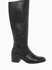Gabor Black Isla Medim Calf Fit Leather Long Boots - Image 1 of 4