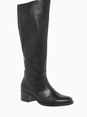 Gabor Black Isla Medim Calf Fit Leather Long Boots - Image 3 of 4