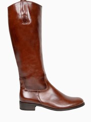 Gabor Brown Brook Medium Calf Fit Leather Long Boots - Image 1 of 3