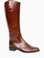 Gabor Brown Brook Medium Calf Fit Leather Long Boots - Image 2 of 3