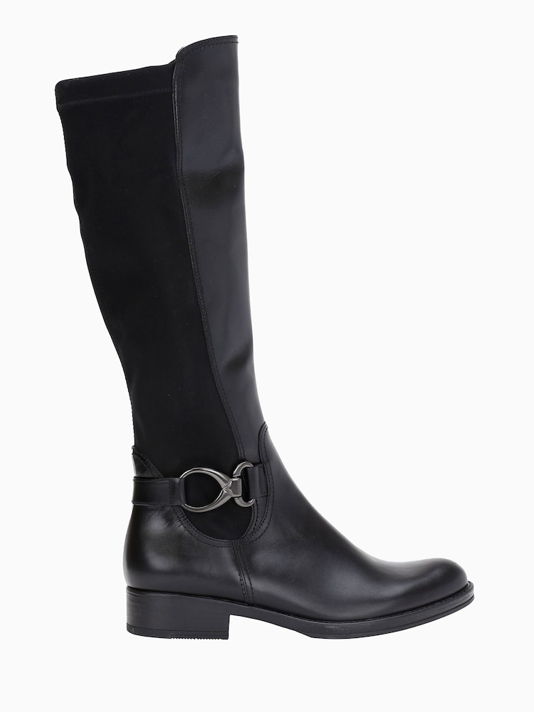 Gabor Abia Black Stretch Calf Fit Boots - Image 1 of 1