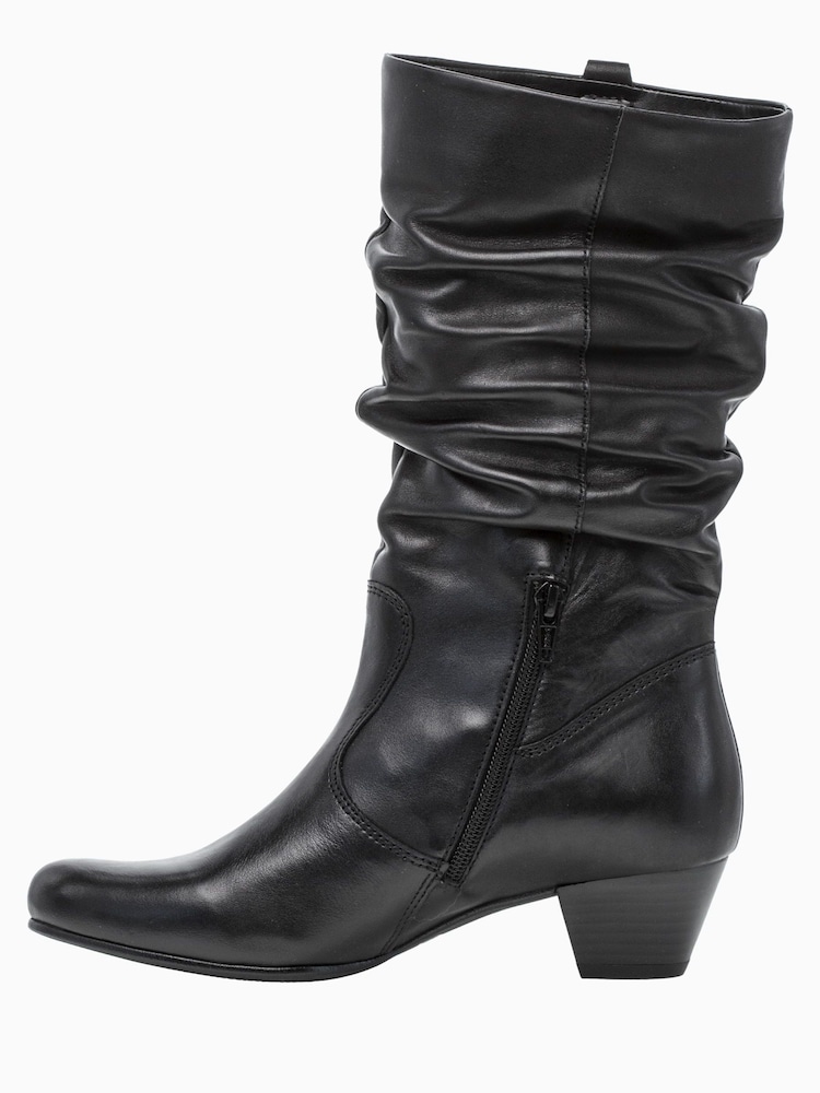 Gabor Black Rachel Calf Leather Boots - Image 2 of 5