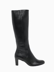 Gabor Black Maybe Slim Fit Long Leather Boots - Image 1 of 5