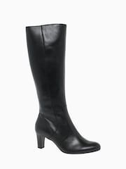 Gabor Black Maybe Slim Fit Long Leather Boots - Image 3 of 5