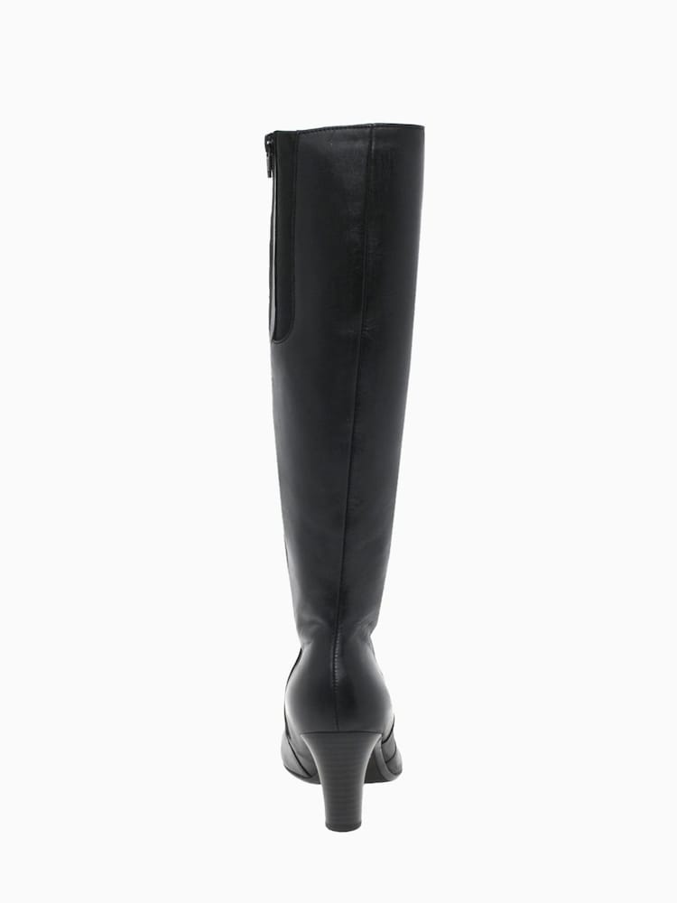 Gabor Black Maybe Slim Fit Long Leather Boots - Image 5 of 5 Gabor Black Maybe Slim Fit Long Leather Boots - Image 5 of 5