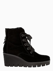 Gabor Ulrika Black Suede Ankle Boots - Image 1 of 5