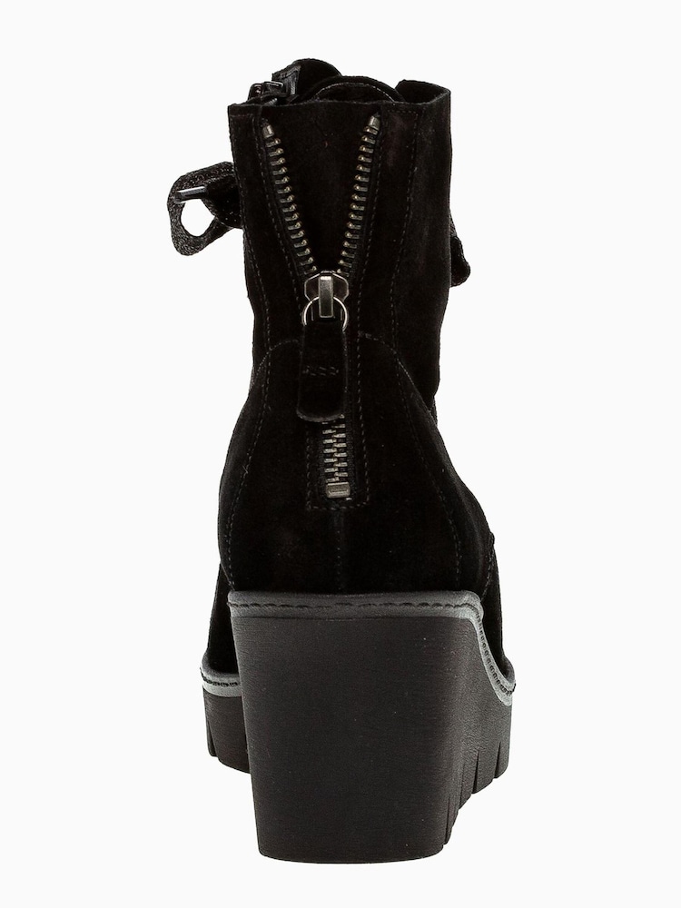 Gabor Ulrika Black Suede Ankle Boots - Image 5 of 5