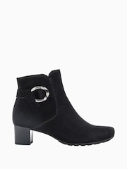 Gabor Hemp Black Suede Ankle Boots - Image 1 of 4
