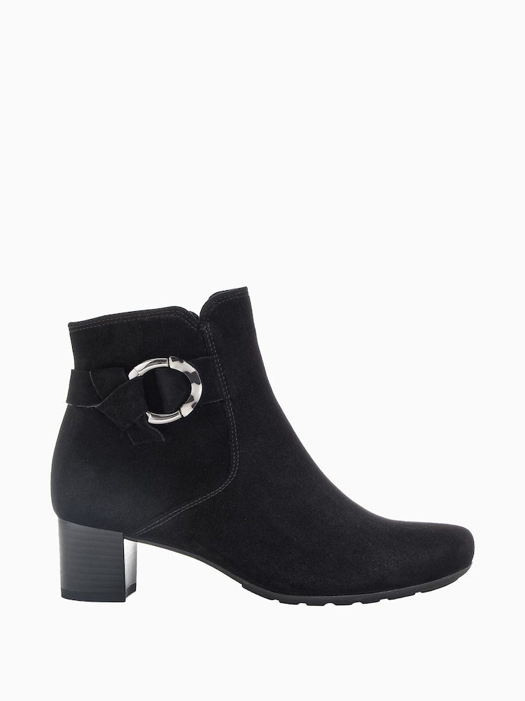 Gabor Hemp Black Suede Ankle Boots - Image 1 of 4