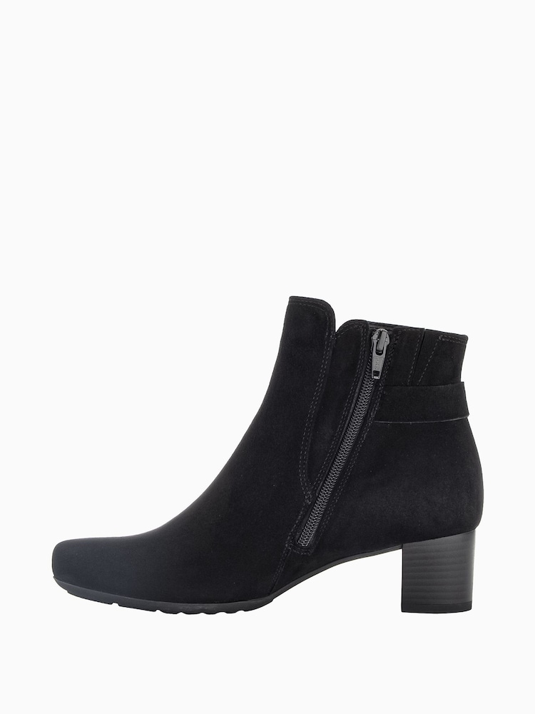 Gabor Hemp Black Suede Ankle Boots - Image 2 of 4