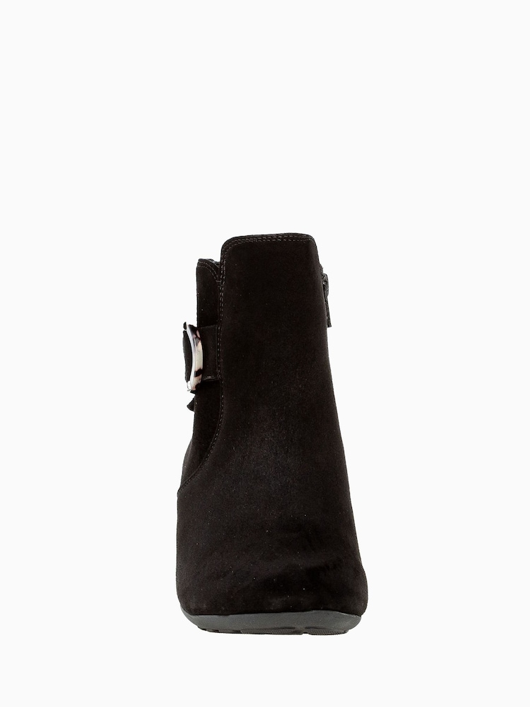Gabor Hemp Black Suede Ankle Boots - Image 4 of 4