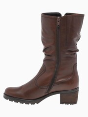 Gabor Brown Dunmow Caramello Leather Mid Leg Boots - Image 3 of 5