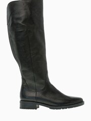 Gabor Propulsion XL Vario Calf Fit Black Leather Long Boots - Image 1 of 6